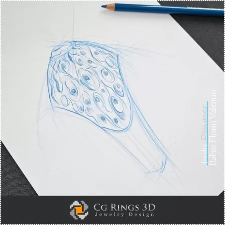 Schizzo di anello-Design di gioielli