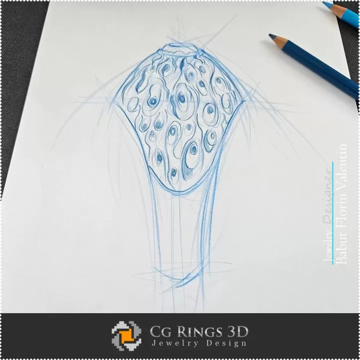 Ring-Skizze–Schmuckdesign Ring-Skizze–Schmuckdesign