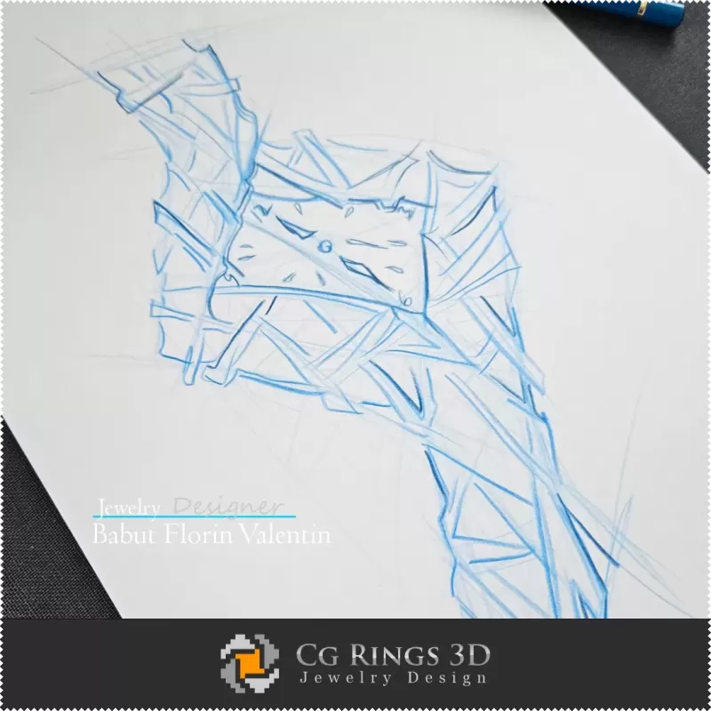 Uhr-Skizze–Schmuckdesign