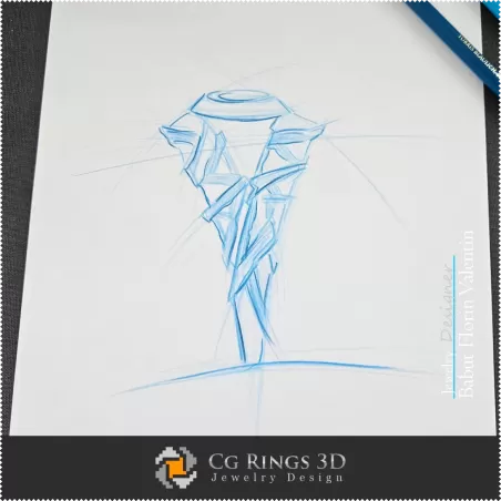 Boceto de anillo-Diseño de joyas