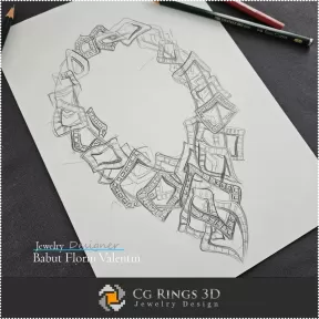 Boceto de Collar-Diseño de Joyería
