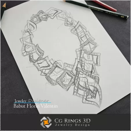 Boceto de Collar-Diseño de Joyería