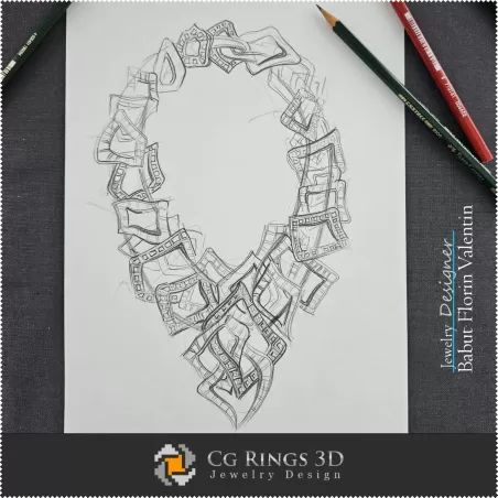 Necklace Sketch-Jewelry Design