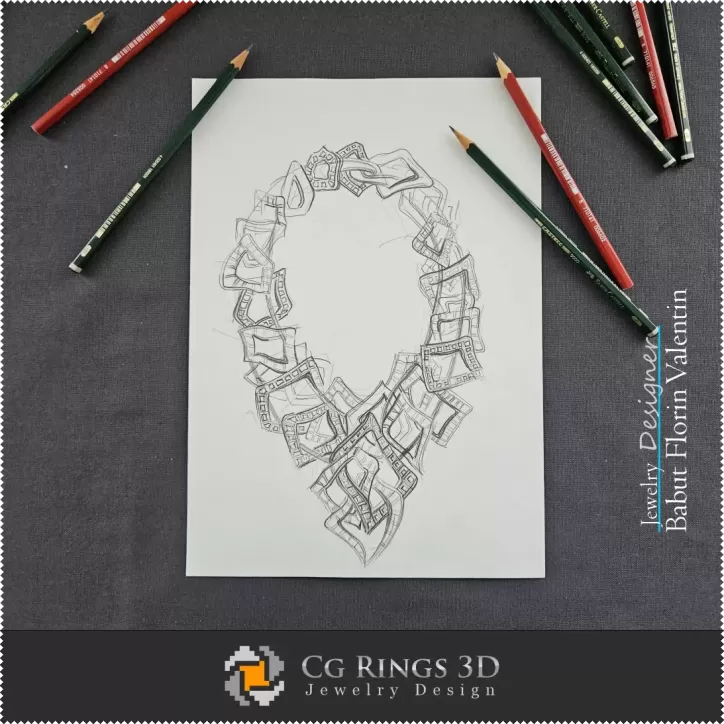 Necklace Sketch-Jewelry Design