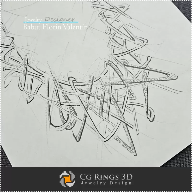 Halskette Skizze - Schmuckdesign