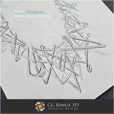 Halskette Skizze - Schmuckdesign