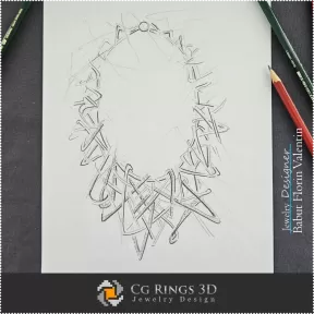Boceto de Collar-Diseño de Joyería