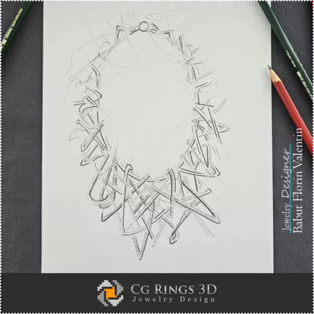 Croquis de Collier-Joaillerie Design