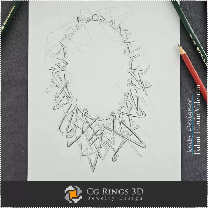 Croquis de Collier-Joaillerie Design