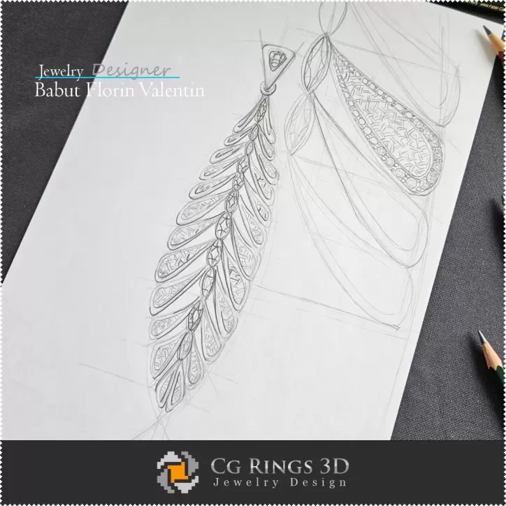 Boceto de colgante-Diseño de joyas
