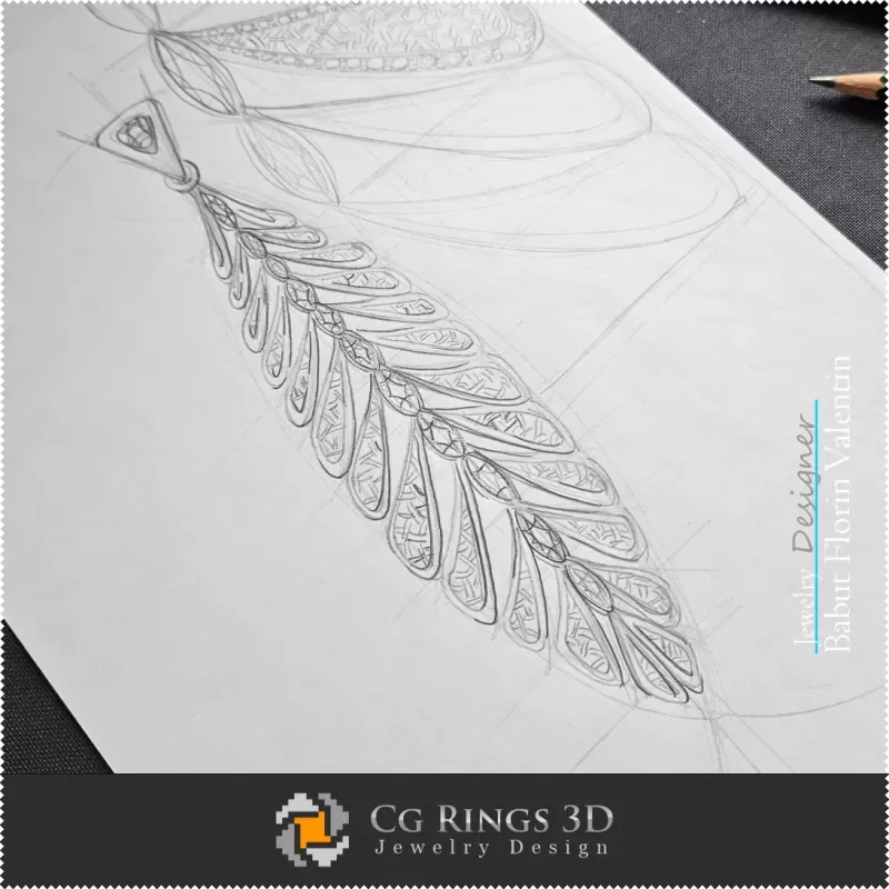 Anhänger Skizze-Schmuckdesign