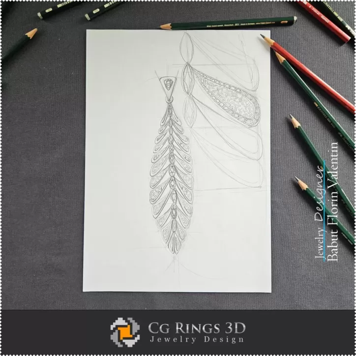 Boceto de colgante-Diseño de joyas