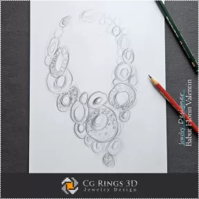 Boceto de Collar - Diseño de Joyería
