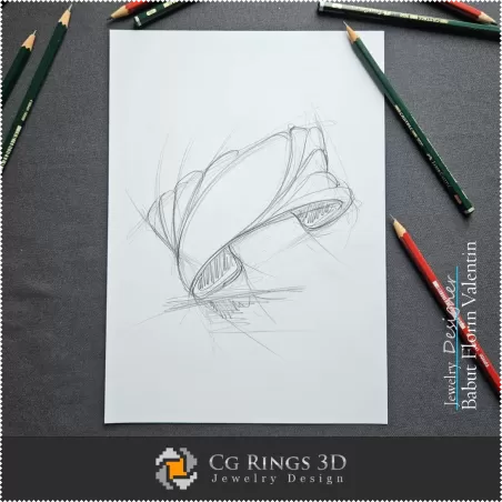 Boceto de pulsera - Diseño de joyería