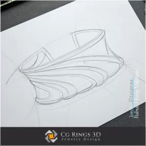 Boceto de pulsera - Diseño de joyería