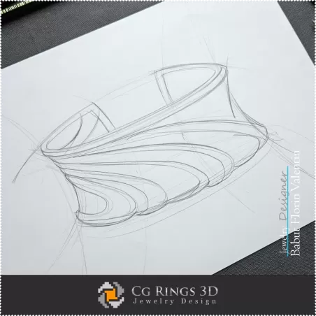 Boceto de pulsera - Diseño de joyería