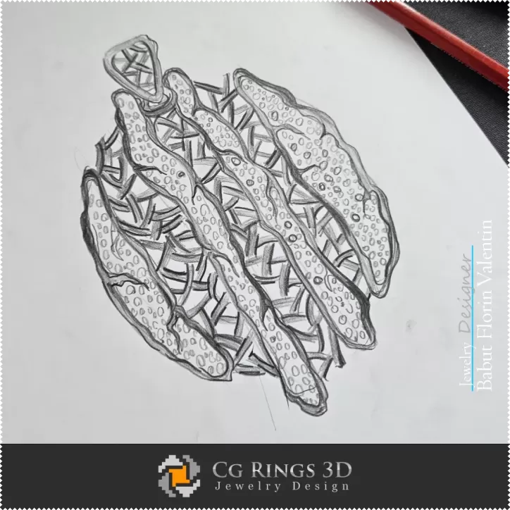 Boceto de Colgante-Diseño de Joyería
