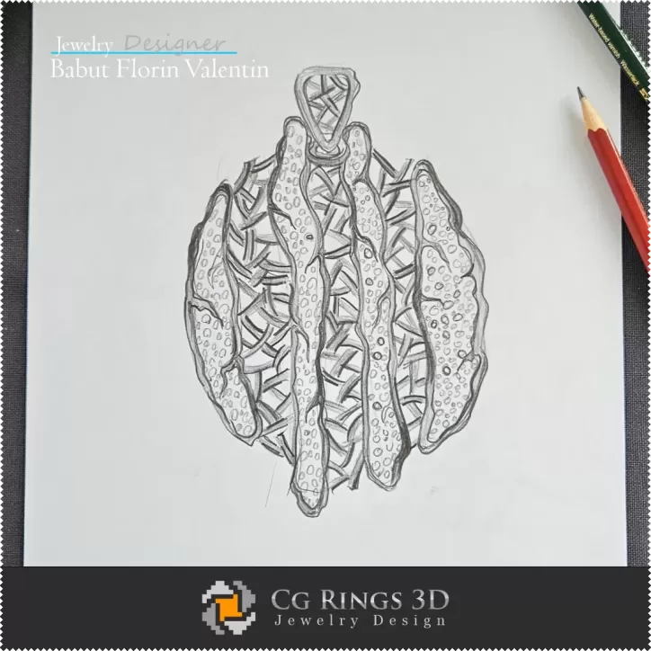 Boceto de Colgante-Diseño de Joyería