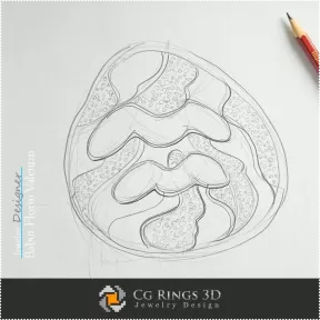 Zodiac Pendant Sketch-Jewelry Design