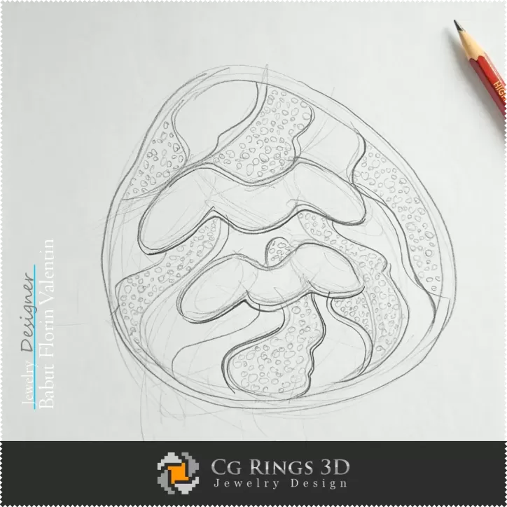 Croquis Pendentif Zodiaque-Joaillerie Design