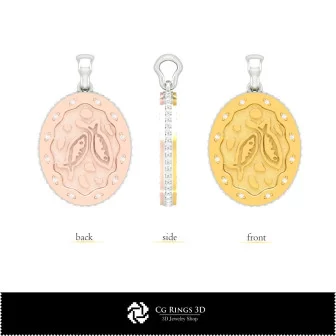 3D Women's Pisces Zodiac Pendant Home, Jewelry 3D CAD, Pendants 3D CAD , 3D Zodiac Pendants