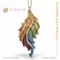 Fern Pendant with Melody of Colours - 3D CAD Jewelry