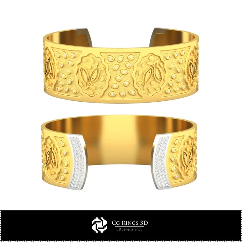 3D Women's Pisces Zodiac Bracelet Home, Jewelry 3D CAD, Bracelets 3D CAD , 3D Bracelets, 3D Cuff Bracelet, Zodiac Bracelets 3D