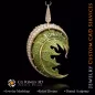 Fern Pendant with Melody of Colours - 3D CAD Jewelry