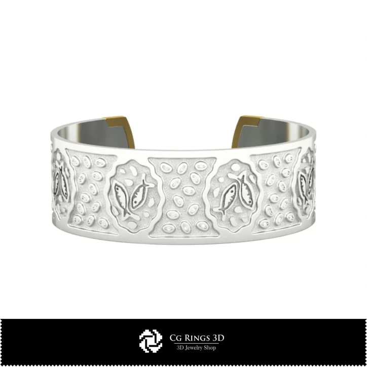 Women's Pisces Zodiac Bracelet - Jewelry 3D CAD