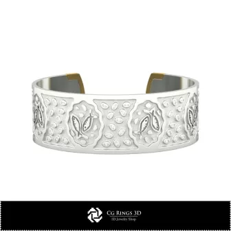 Pulsera zodiacal 3D de mujer Piscis para el hogar, Joyería CAD 3D, Pulseras CAD 3D, Pulseras 3D, Pulsera rígida 3D, Pulseras
