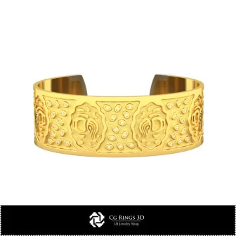 3D Women's Aquarius Zodiac Bracelet Home, Jewelry 3D CAD, Bracelets 3D CAD , 3D Bracelets, 3D Cuff Bracelet, Zodiac Bracelets 3