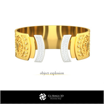 3D Women's Aquarius Zodiac Bracelet Home,  Jewelry 3D CAD, Bracelets 3D CAD , 3D Bracelets, 3D Cuff Bracelet, Zodiac Bracelets 3
