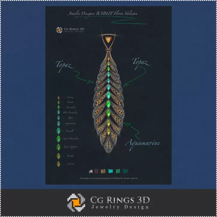 Croquis Pendentif (Numérique) - Joaillerie Design