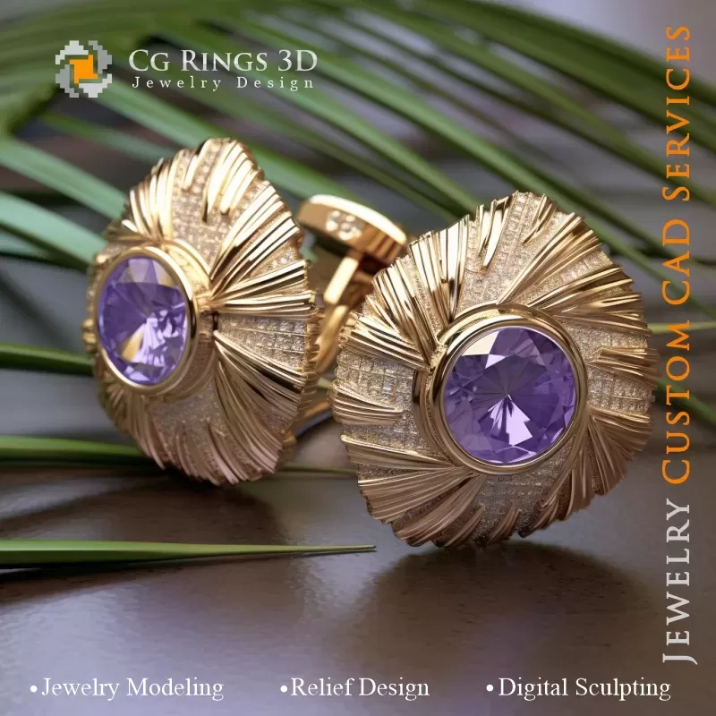 Manschettenknöpfe - Schmuck 3D CAD