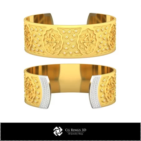 3D Women's Sagittarius Zodiac Bracelet Home, Bijuterii 3D , Bratari 3D CAD, Bratari 3D, BratarI Manseta 3D, Bratari cu Zodii 3D