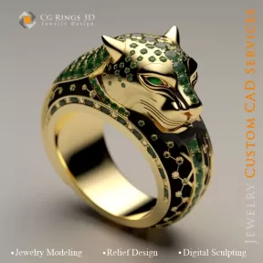 Panther Ring - 3D CAD Jewelry