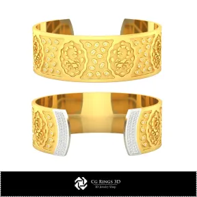 Bracciale 3D Donna Segno Zodiacale Scorpione Casa, Gioielli CAD 3D, Bracciali CAD 3D, Bracciali 3D, Bracciale Polsino 3D,