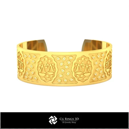 Bracelet Zodiaque Balance Femme - Bijoux 3D CAO