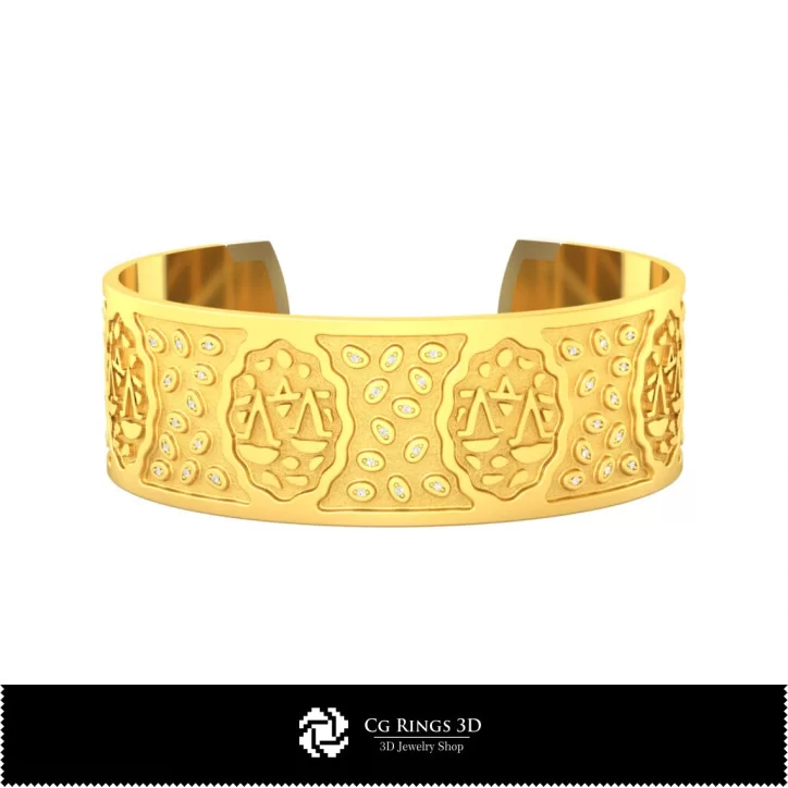 Women's Libra Zodiac Bracelet - Jewelry 3D CAD