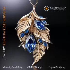 Pendant Leaf - Jewelry 3D CAD