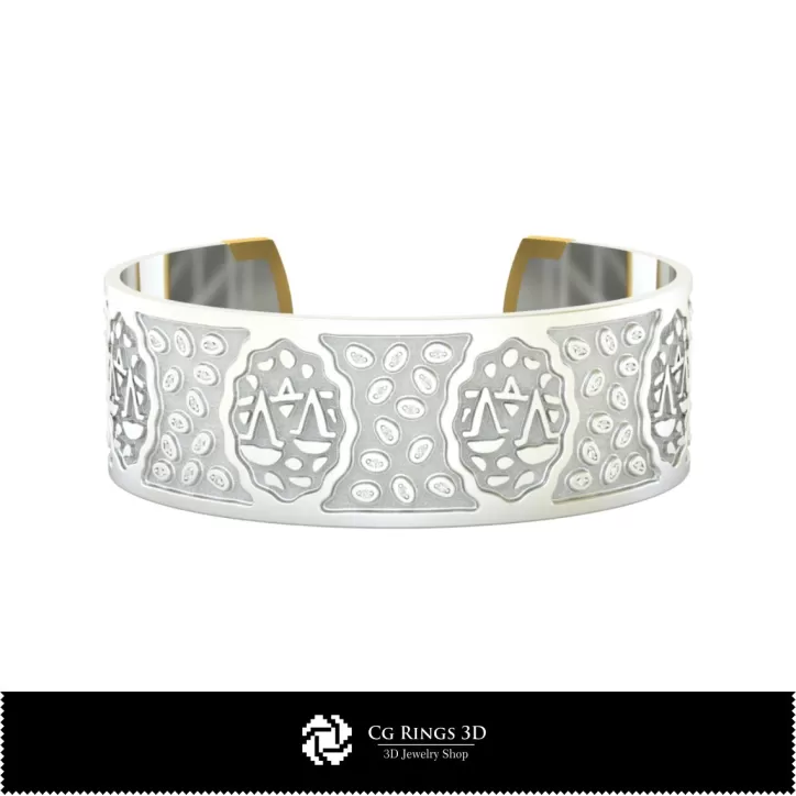 Pulsera zodiacal Libra para mujer - CAD de joyería 3D