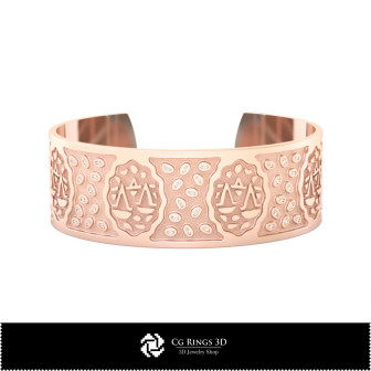 3D Women's Libra Zodiac Bracelet Home,  Jewelry 3D CAD, Bracelets 3D CAD , 3D Bracelets, 3D Cuff Bracelet, Zodiac Bracelets 3D