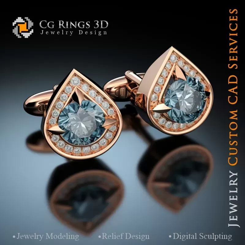 Manschettenknöpfe - 3D CAD Schmuck