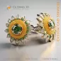 Gemelos Girasol - Diseño 3D CAD de Joyería