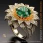 Anillo Girasol - CAD 3D de Joyería