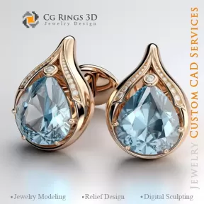 Manschettenknöpfe - Schmuck 3D CAD