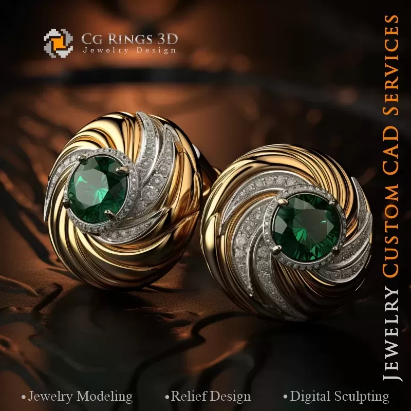 Gemelos - Joyería 3D CAD