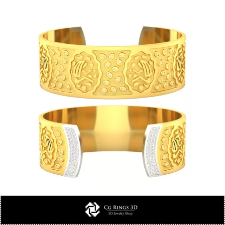 Pulsera 3D Virgo para Mujer, Pulsera 3D CAD, Brazaletes 3D CAD, Brazaletes 3D, Brazalete Cuff 3D, Brazaletes Zodiacales 3D