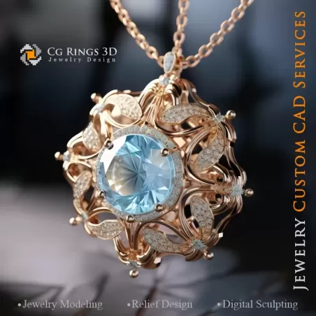 Colgante Vincent Van Gogh - CAD 3D para Joyería