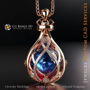 Ciondolo Clessidra - Gioielli 3D CAD